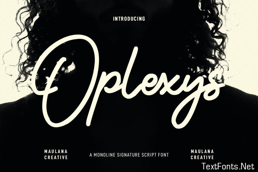 Oplexys Monoline Signature Script Font