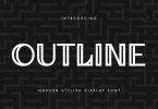 Outline - Modern Stylish Display Font
