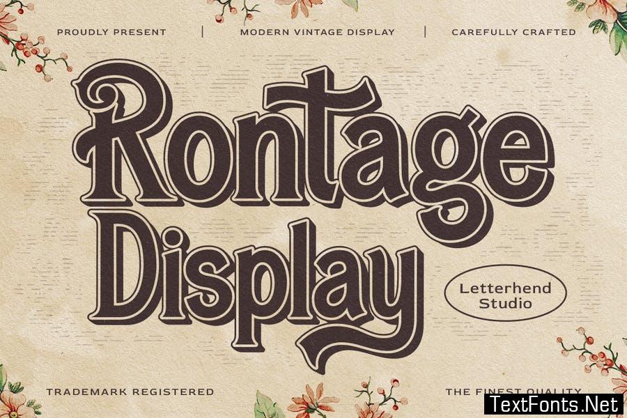 Rontage Display Font
