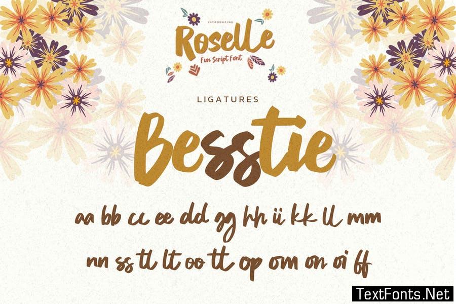 Roselle - Fun Script Font