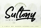Sultony | Marker Handwriting Font