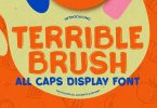 Terrible Brush - All Caps Display Font