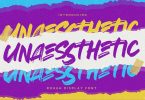 Unaessthetic - Rough Display Font