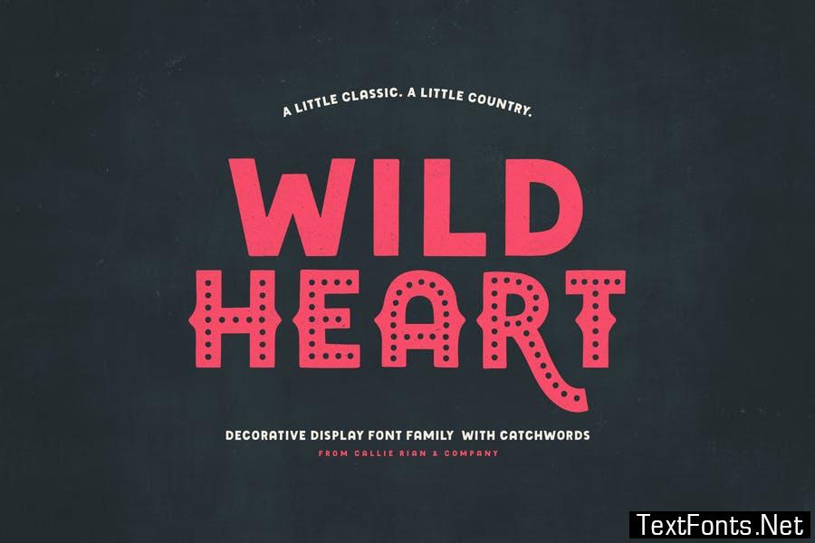 Wild Heart Decorative Display Family Font