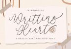 Writting Heart a Calligraphy Font
