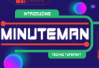 Minuteman - Futuristic Techno Font