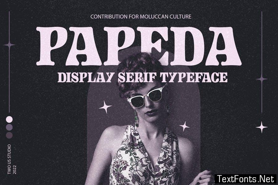 Papeda - Serif Display Typeface Font