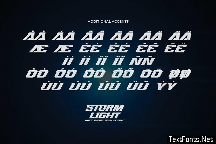 STORMLIGHT - Race Theme Display Font