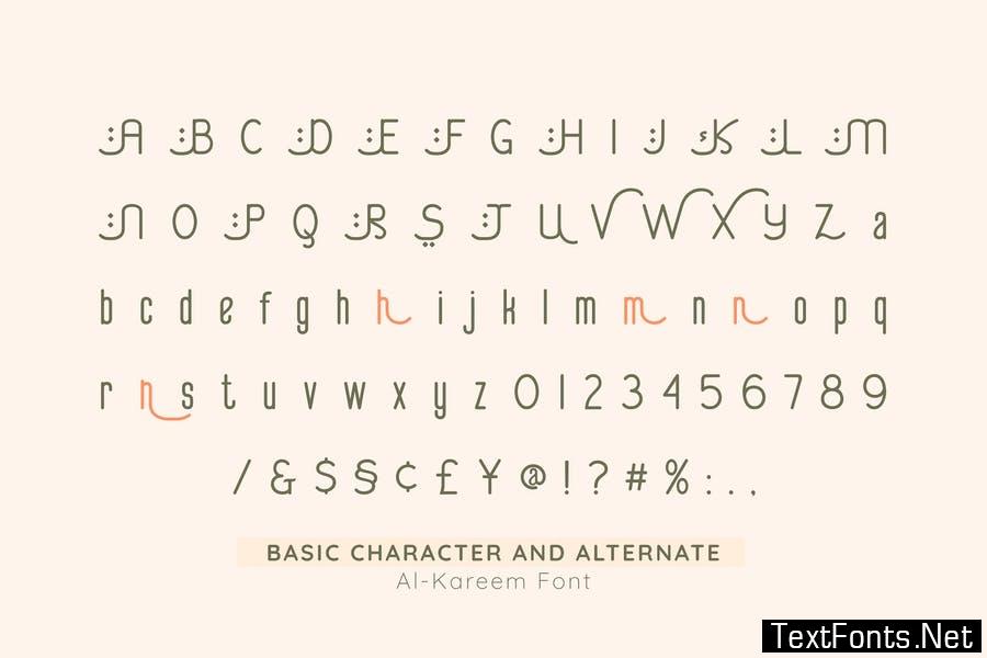 Arabic Font - Al-Kareem