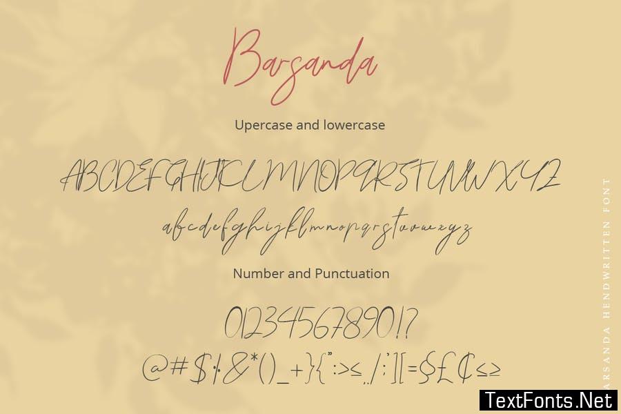 Barsanda Script Font