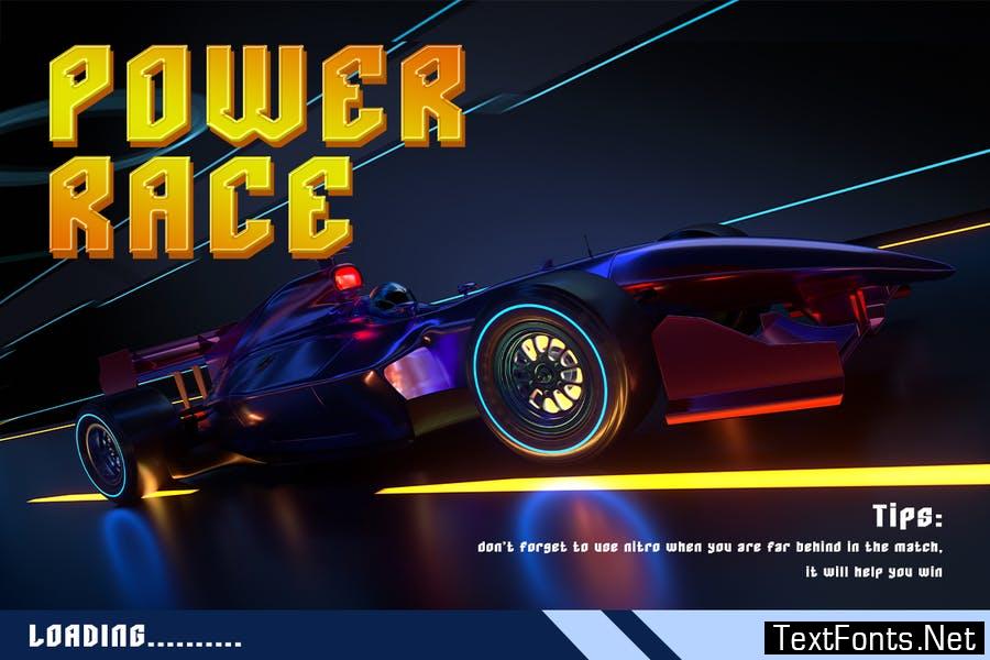 Chasis7 - Car Racing Gaming Font