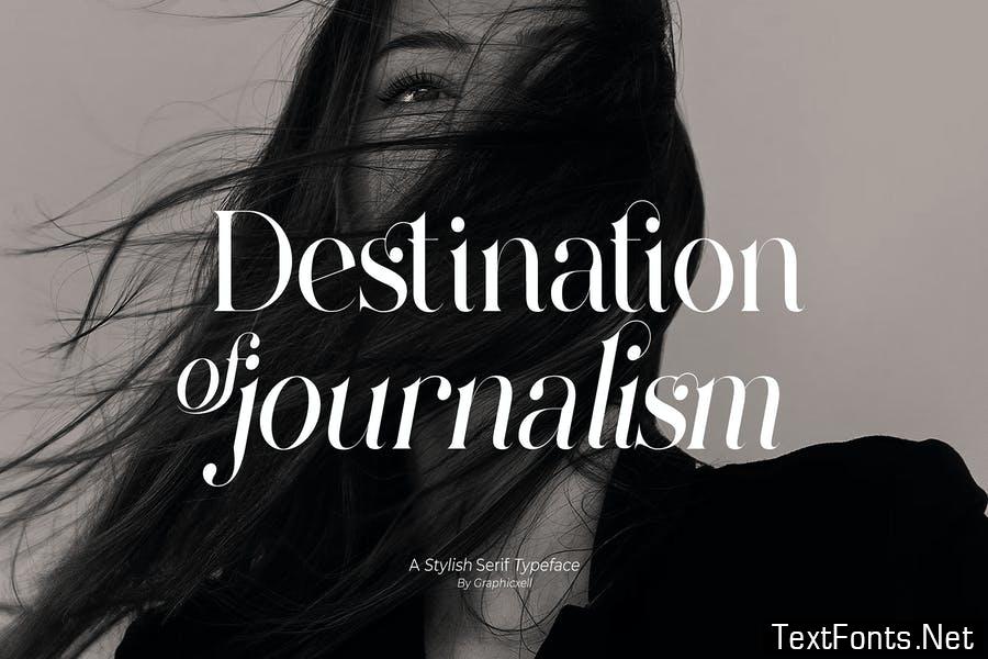 Destination Of Journalism Serif Font