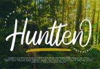 Huntten | Cute Script Font