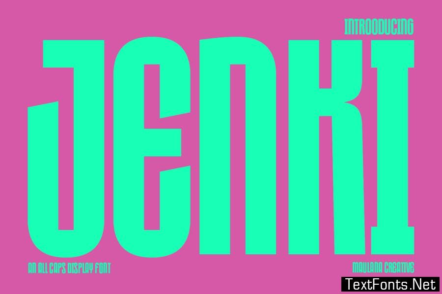 Jenki All Caps Display Font