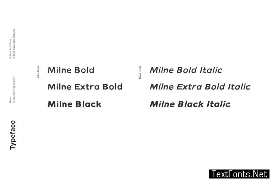 Milne - A Bold Sans Serif Font