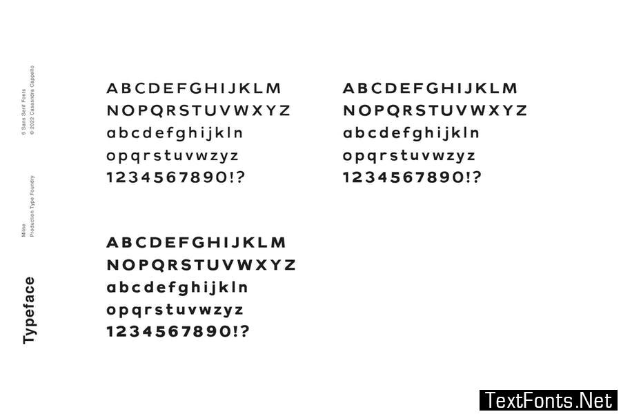 Milne - A Bold Sans Serif Font