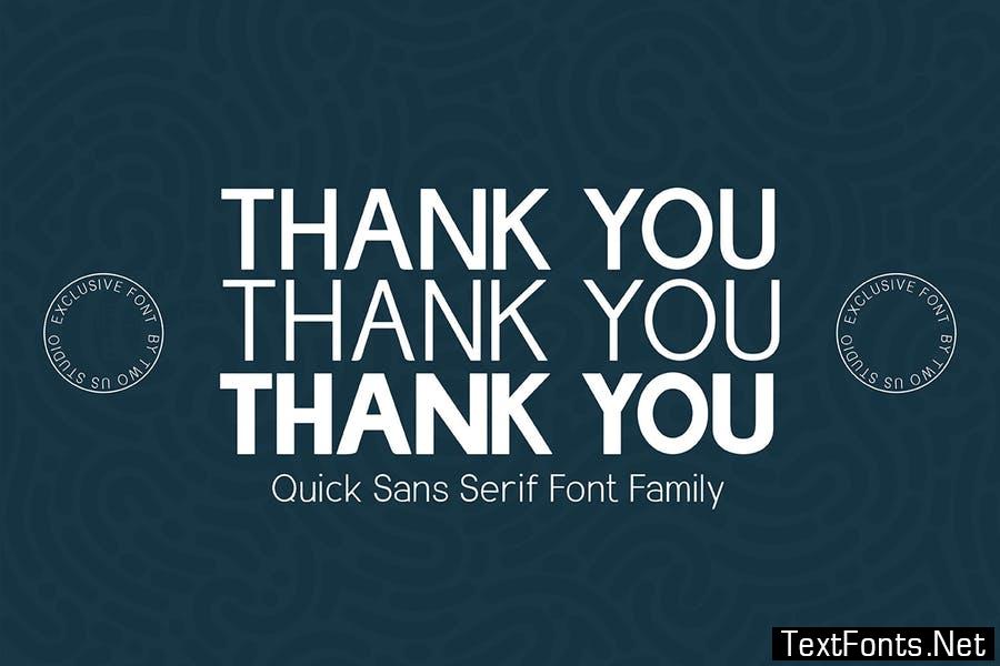 Quick - Simple Sans Serif Family Font