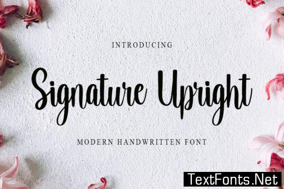 Signature Upright Font