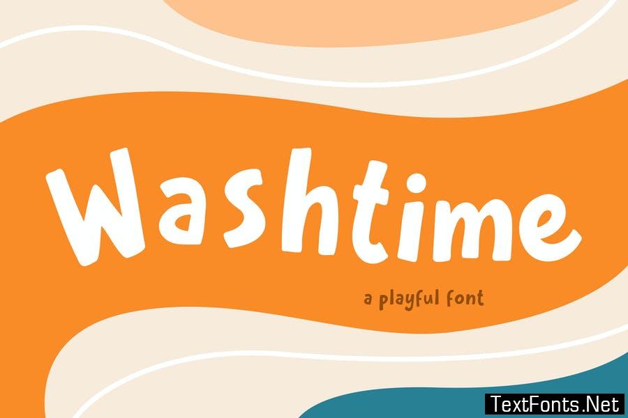 Washtime - Playful Font