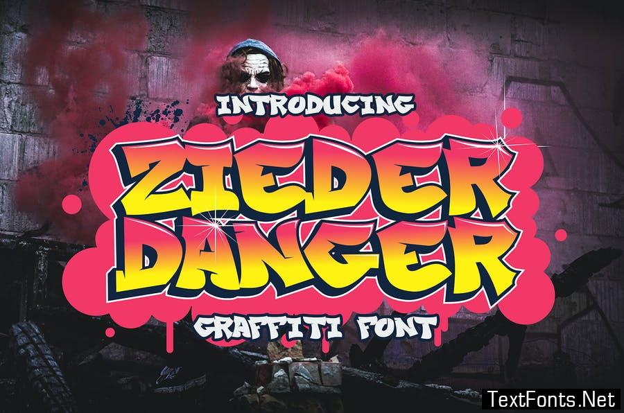 Zieder Danger - awesome Graffiti Font
