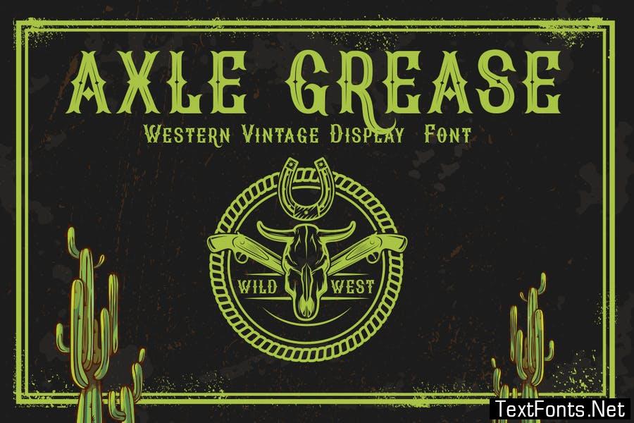 Axle Grease - Western Display Font