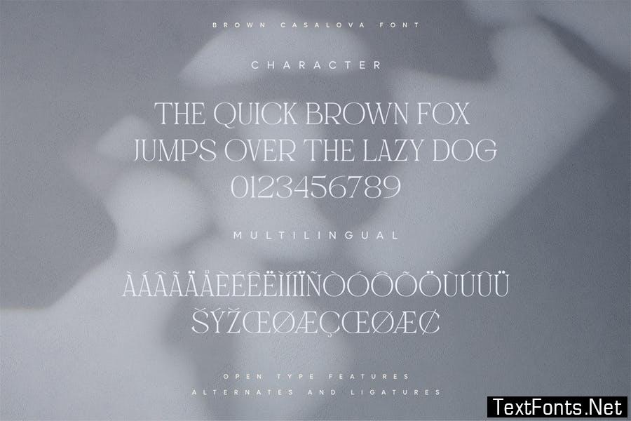 Brown Casalova | Stylish Typeface Font