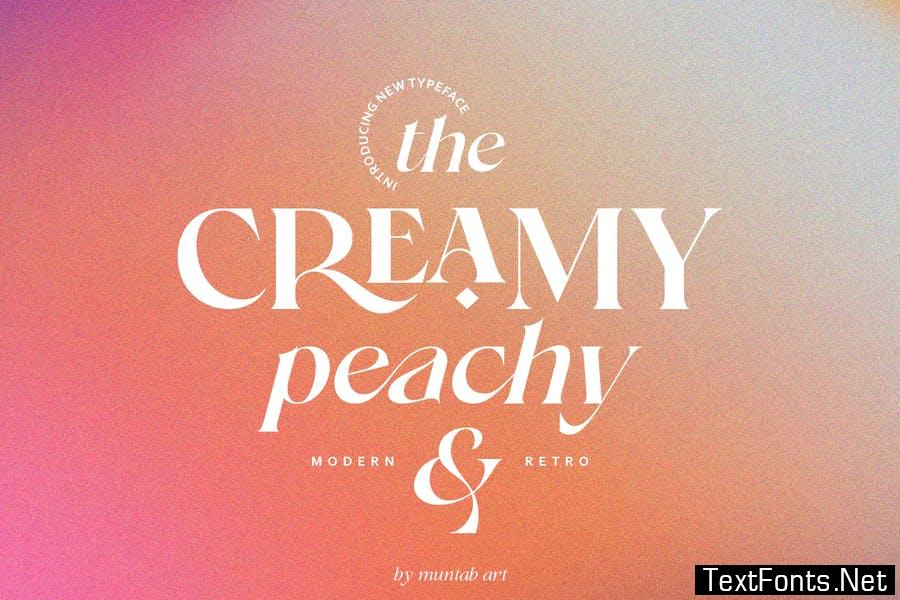 Creamy Peachy | Modern Retro font