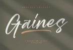 Gaines Brush Font