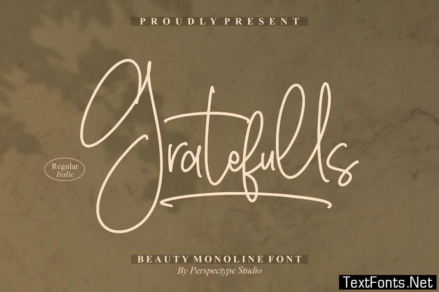 Gratefulls Monoline Font