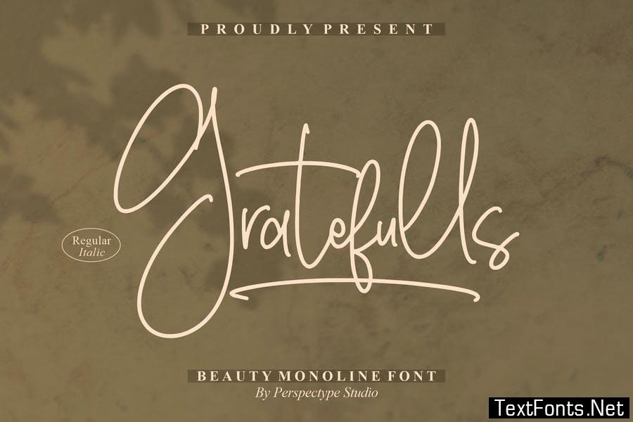 Gratefulls Monoline Font