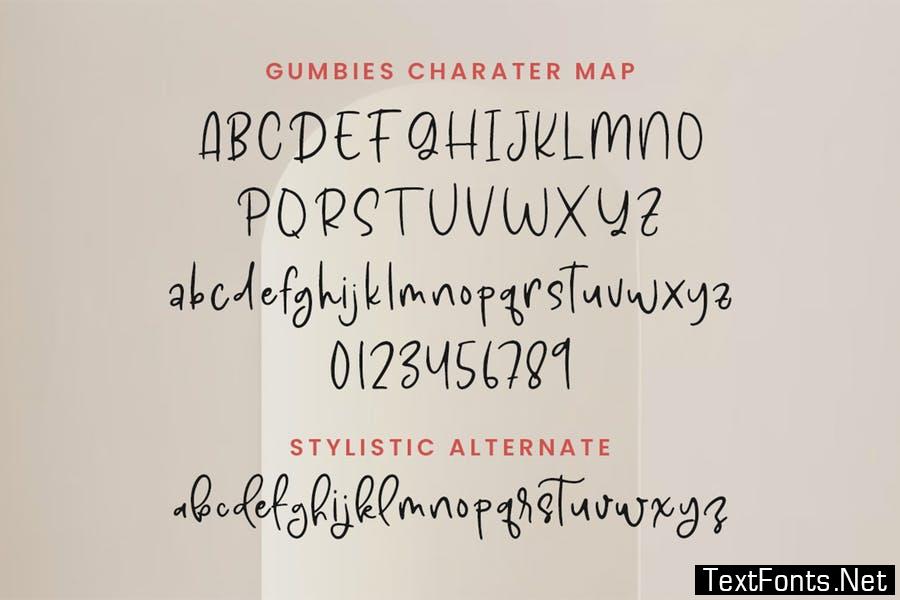 Gumbies Script Font