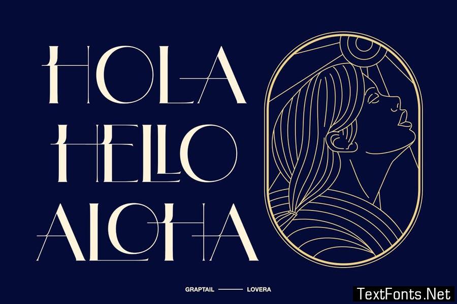 Lovera - Art Deco Typeface Font