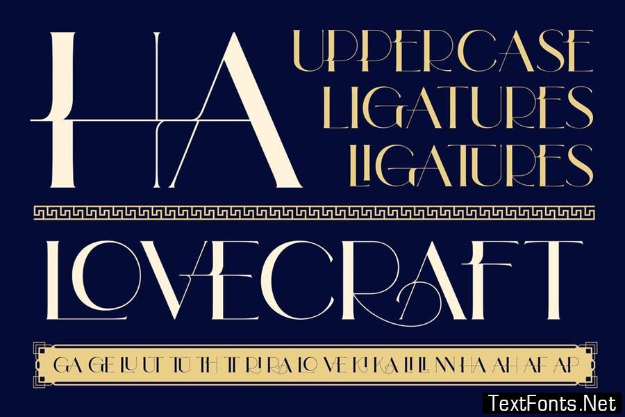 Lovera - Art Deco Typeface Font