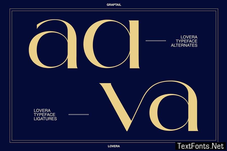 Lovera - Art Deco Typeface Font