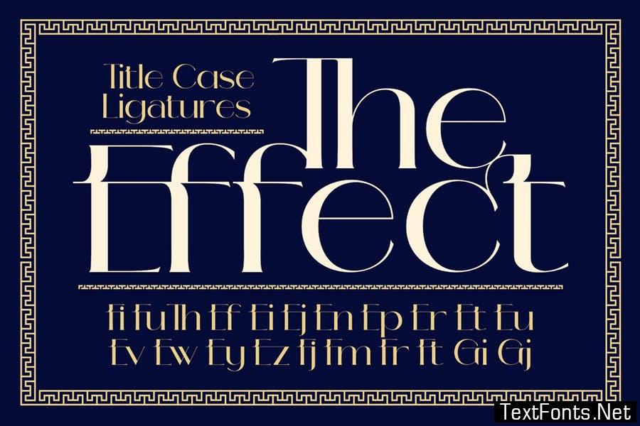 Lovera - Art Deco Typeface Font