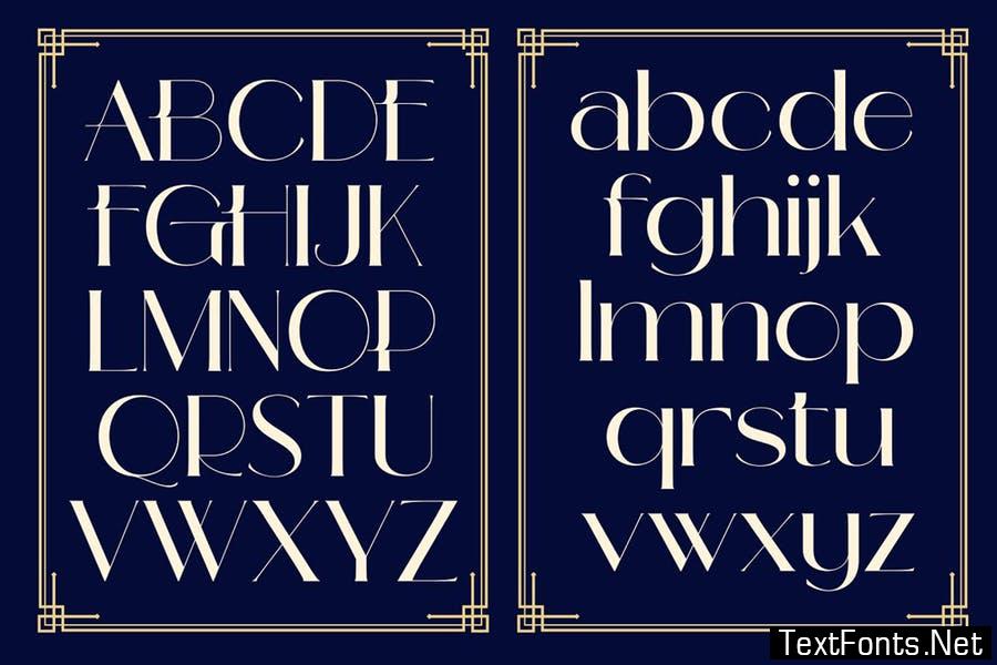 Lovera - Art Deco Typeface Font