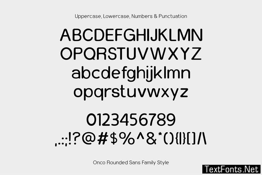 Onco - Rounded Sans Family Font