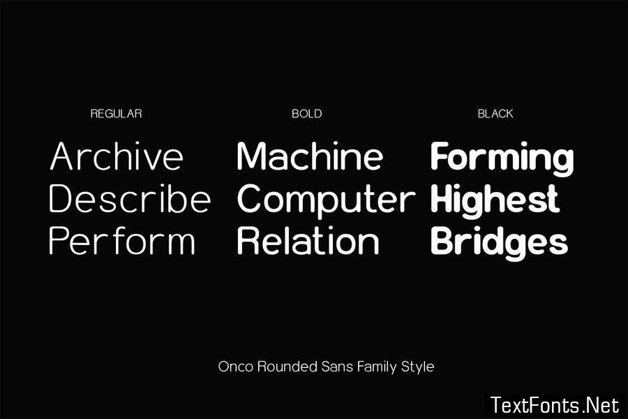 Onco - Rounded Sans Family Font