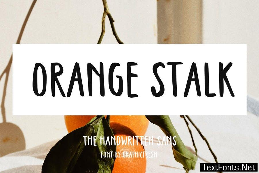 Orange Stalk - Handwritten Sans Font