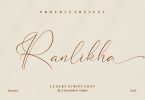 Ranlikha Luxury Script Font