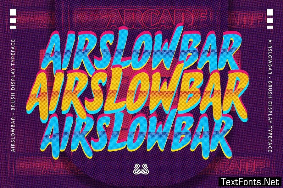 Airslowbar - Brush Display Typeface Font