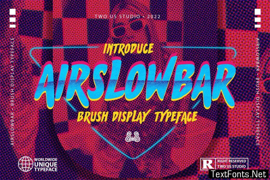 Airslowbar - Brush Display Typeface Font