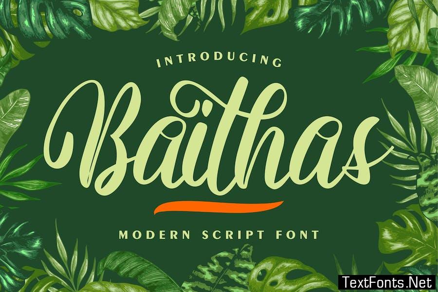 Baithas | Modern Script Font