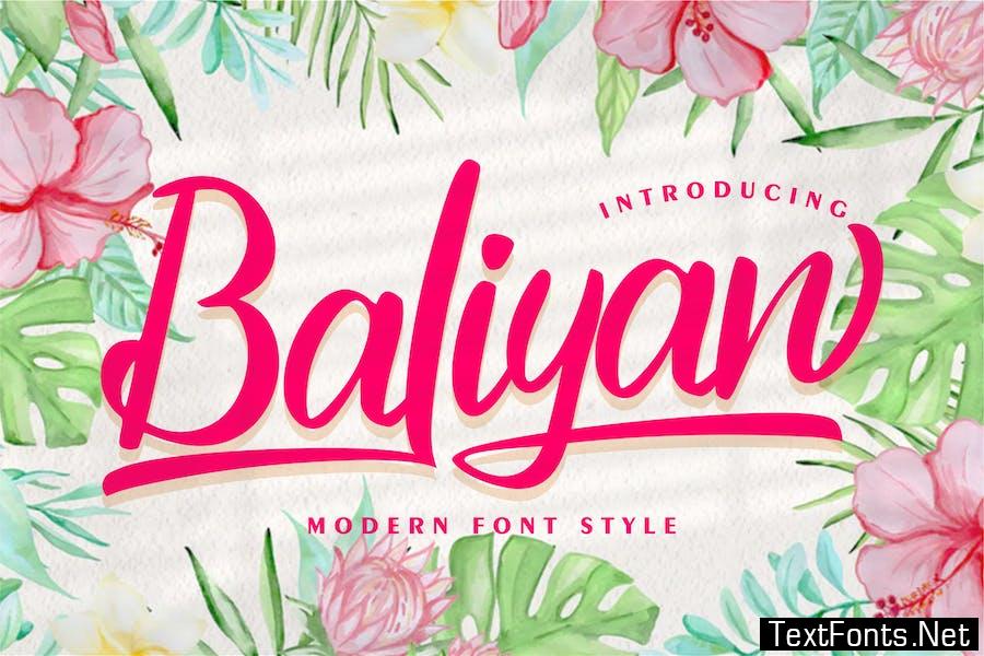 Baliyan | Modern Font Style