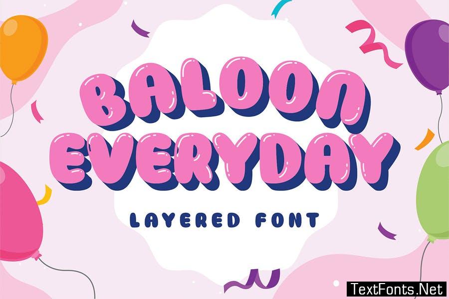 Baloon Everyday - Layered Font