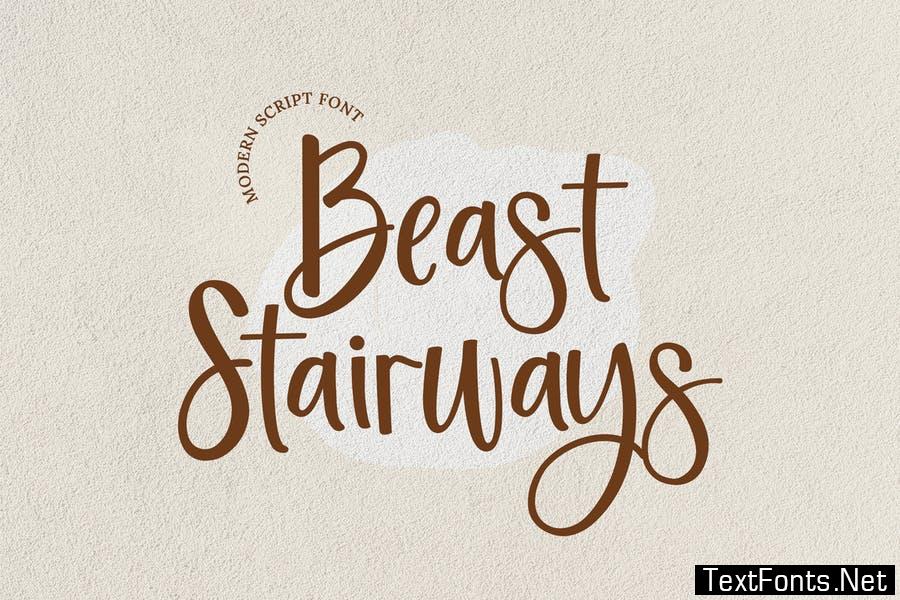 Beast Stairways Calligraphy Font