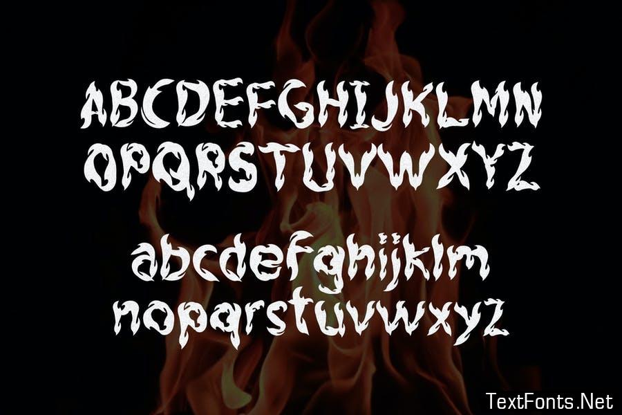 Blazeberg - Flame Typeface Font