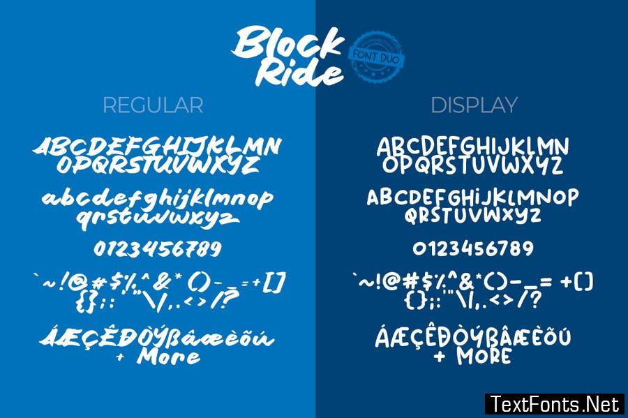 Block Ride Font