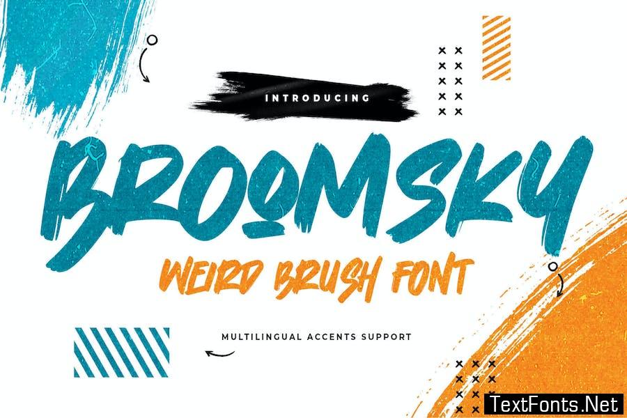 Broomsky -Weird Brush Font