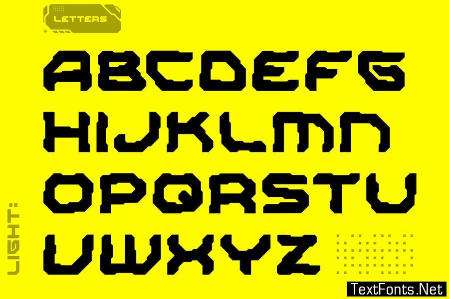 Cyberpunk Style Font Technology Futuristic Digital